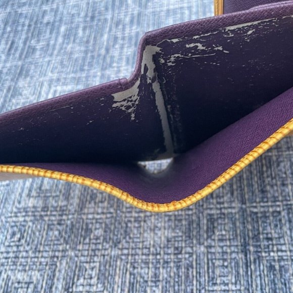 Vintage Louis Vuitton Wallet Epi Leather Etui Papier Porte Tresor Made France - Picture 7 of 12